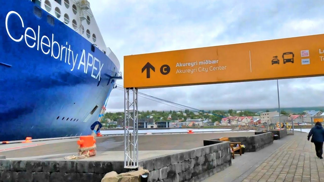 UK #Iceland Day 6.2 July 2024 | #4K Walking #Akureyri cruise port arrival on #CelebrityApex