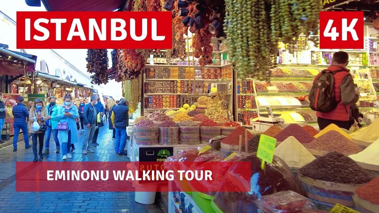 Istanbul 2021 Eminonu Walking Tour 23 November 2021|4k UHD 60fp |4k UHD 60fps