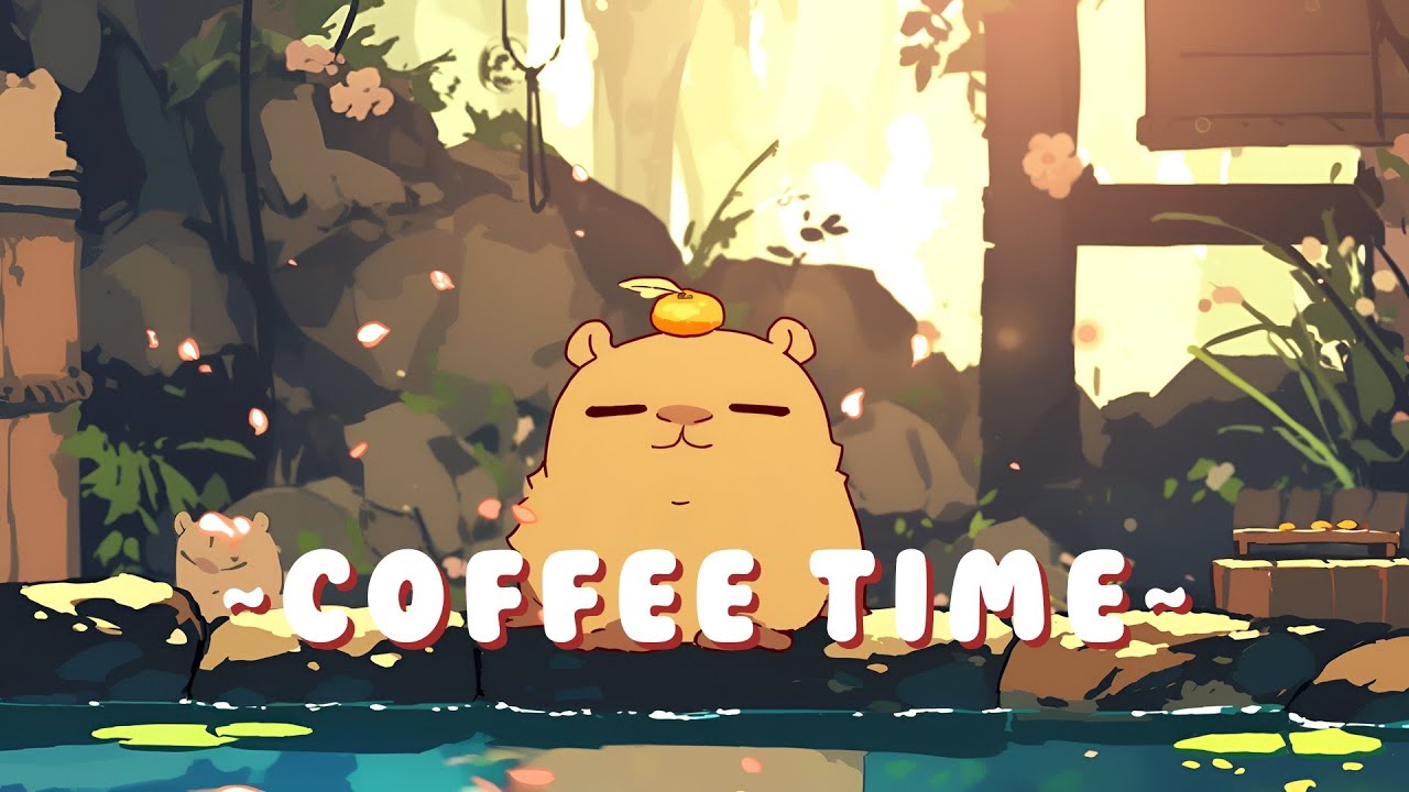 [60 Minutes] Lofi Capybara Radio | Relaxing Beats to Study/Sleep/Chill 🦫 🌙 📖 | Background Music