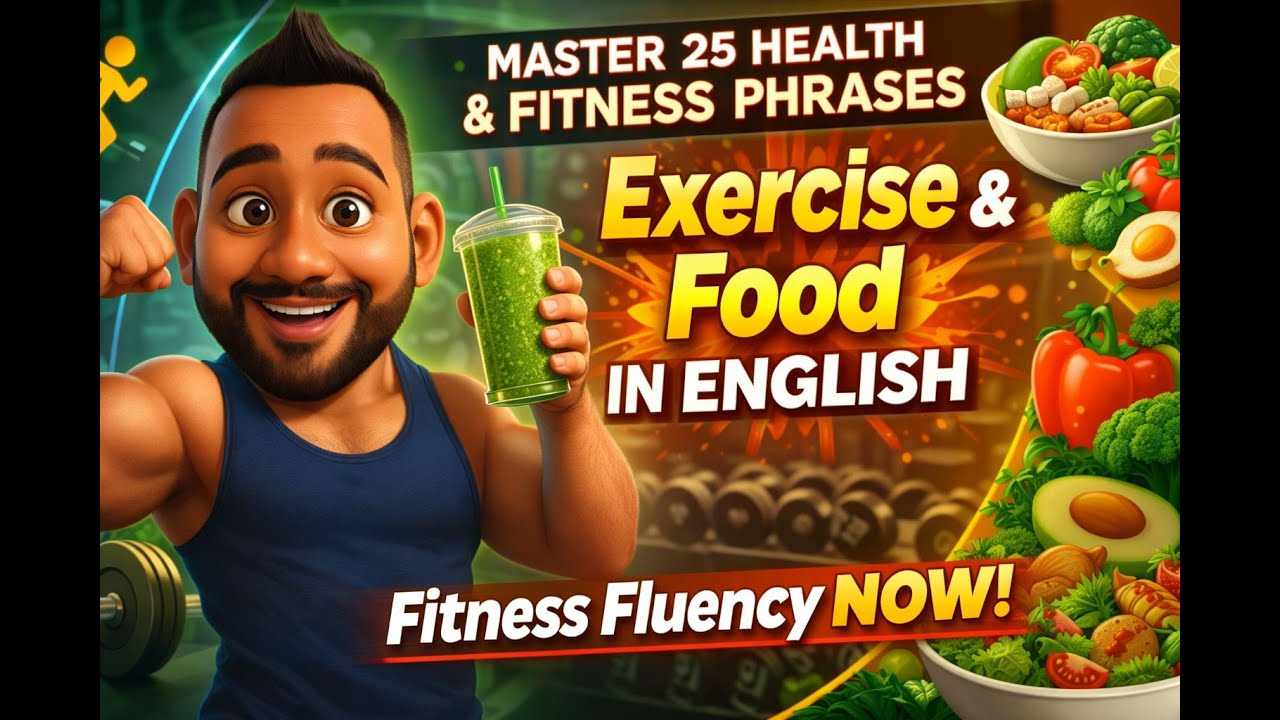 How to Talk About Exercise & Food in English | Master 25  Health & Fitness Phrases #learnenglish
