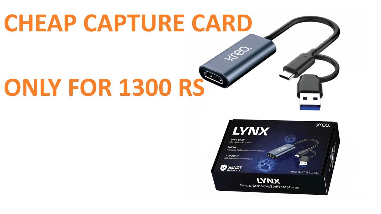 The cheapest capture card KREO LYNX in just 1300 INR