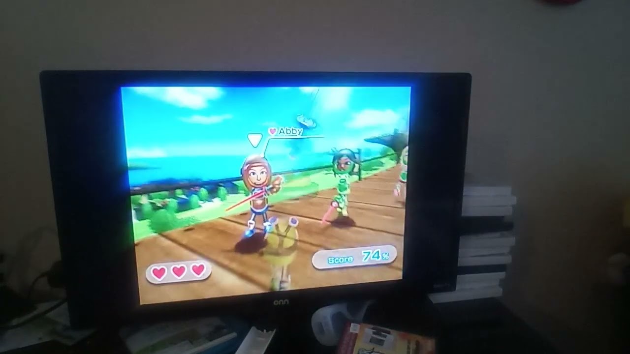 Eckleo playing Wii sports resort for the first time 