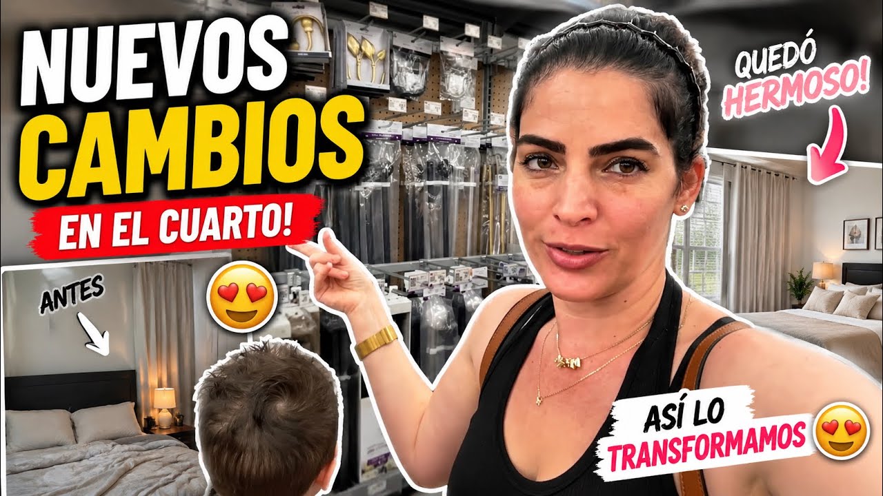 Nuevos cambios en el cuarto! 🌟 Instalamos cortinas nuevas y así quedó todo 😱✨