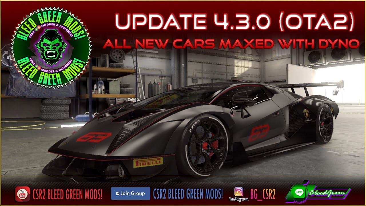 CSR2 - Update 4.3.0 OTA2 All New Cars (Maxed with Dyno)