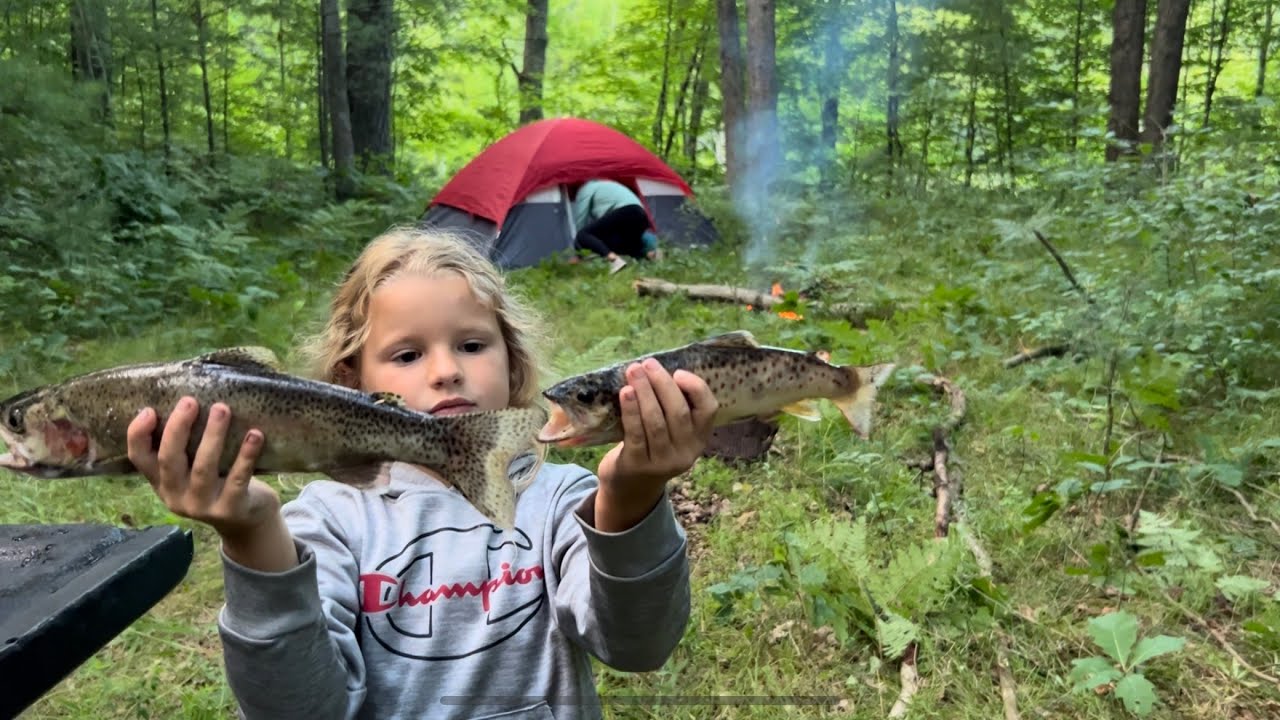 Accidental Survival Challenge With A 5 Year Old. (Overnight Catch and Cook)