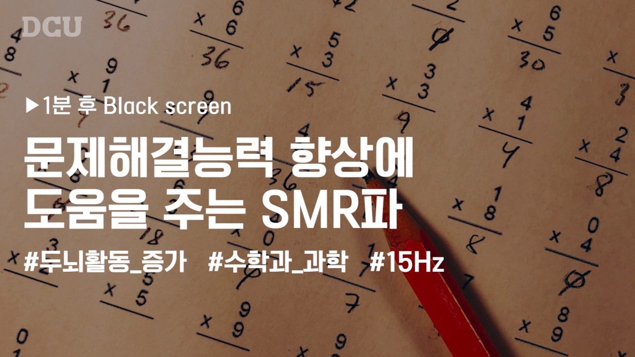 [공부할 때 듣는 뇌파] 훗❗ 오늘은 수학 화학이군 15Hz SMR파가 답이야! | 15Hz SMR Waves + 5hour  Black Screen |  대구가톨릭대학교