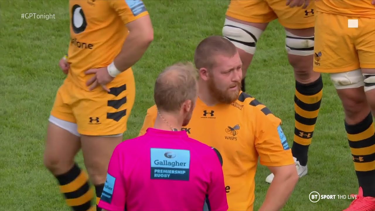 🎙 A fascinating listen! Wayne Barnes asks Wasps' Tom West if he can deputise at hooker | #GPTonight