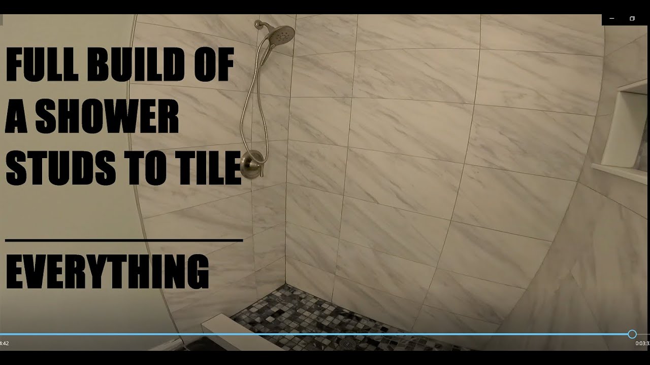 FULL BUILD OF SHOWER.......STUDS TO TILE