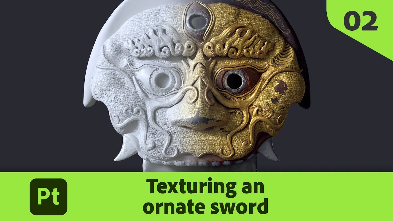 Texturing an ornate sword in Substance 3D Painter | Adobe Substance 3D