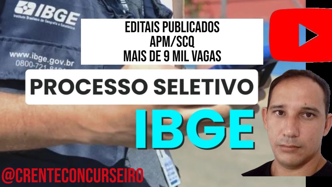 PSS IBGE 2025 APM/SCQ com mais 9 mil vagas!!