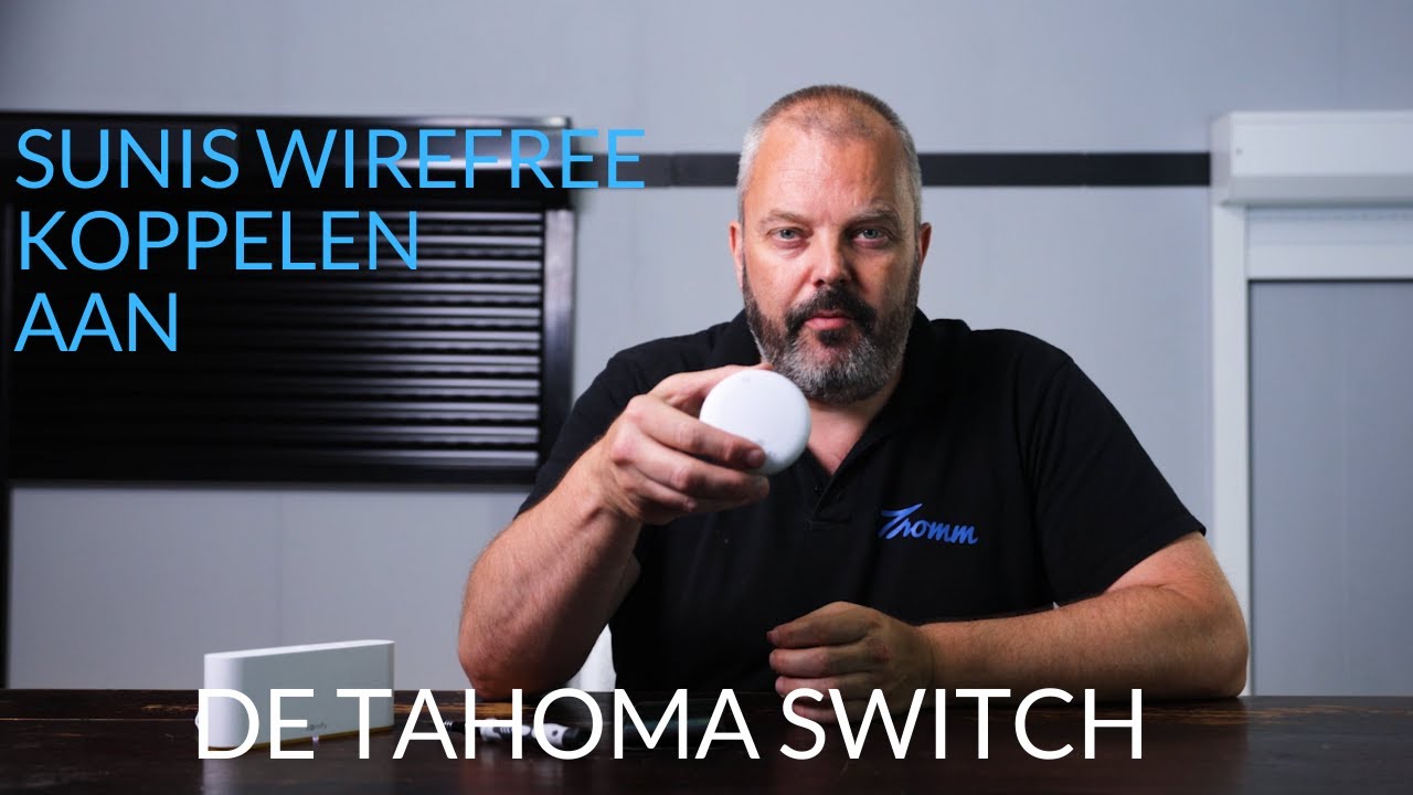 Zo koppel je een Sunis wirefree IO sensor aan de Tahoma Switch