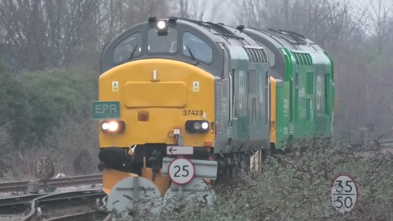 37423 & 37218 Arrive Back at Leicester LIP Depot from Barrow Hill on Tue 3rd Feb 2026