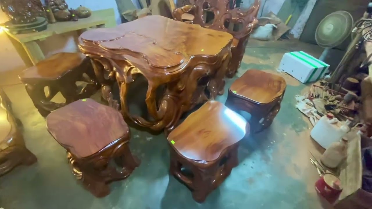 Bàn ghế gốc gỗ hương giá 30tr có gì đặc biệt//zalo 0396777824