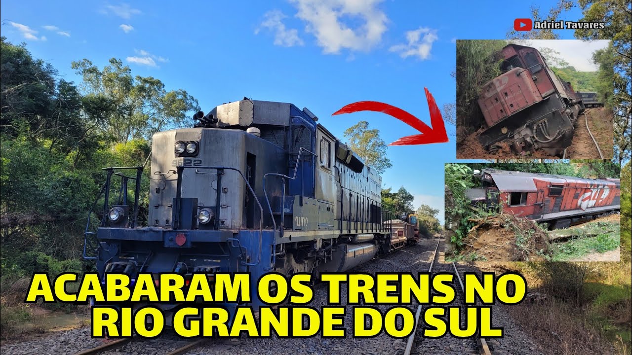 🔴EXCLUSIVO: CHUVA DESTRUIU TRENS E  FERROVIAS NO RS. 06/07/2024