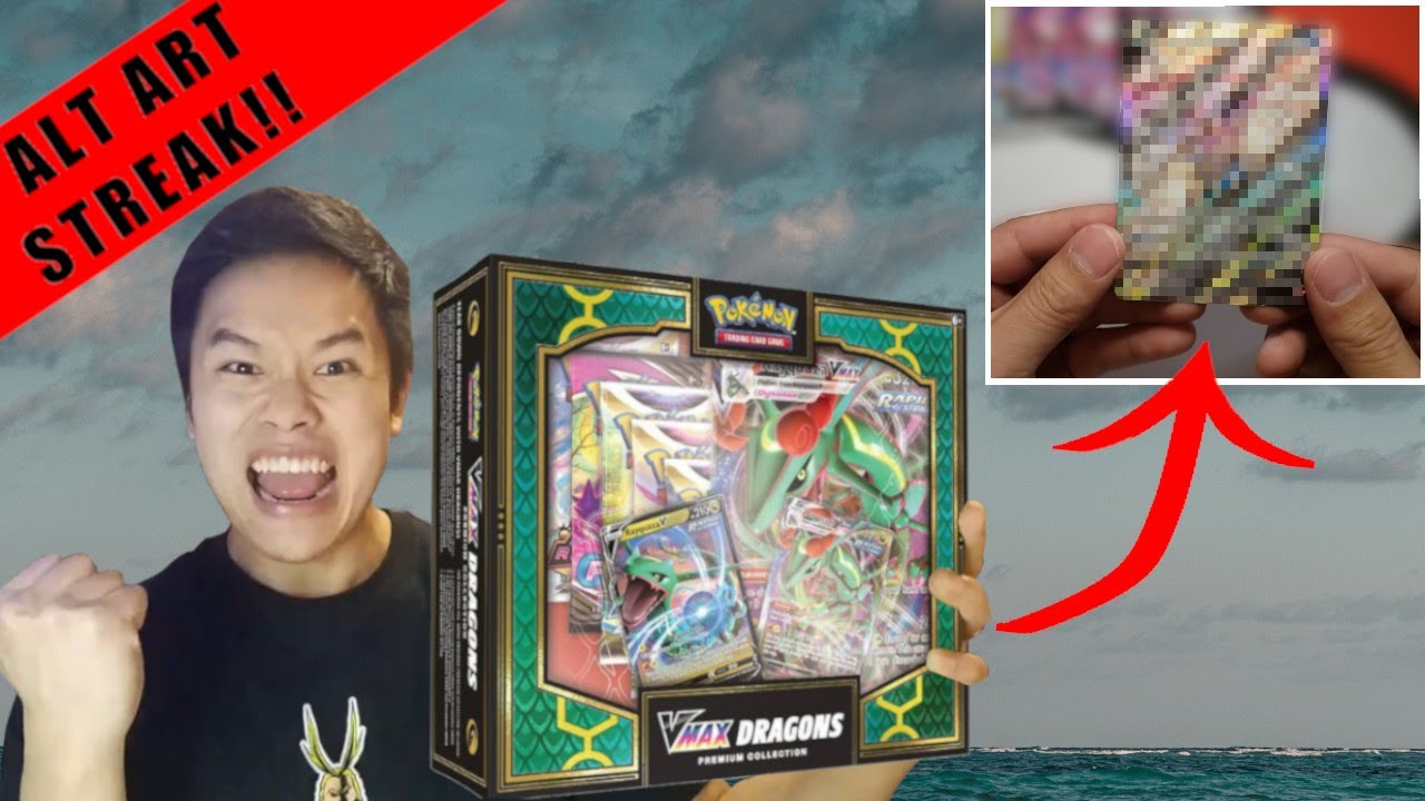 ALWAYS Pulling Alt Arts! VMAX Dragons Premium Collection Opening!!