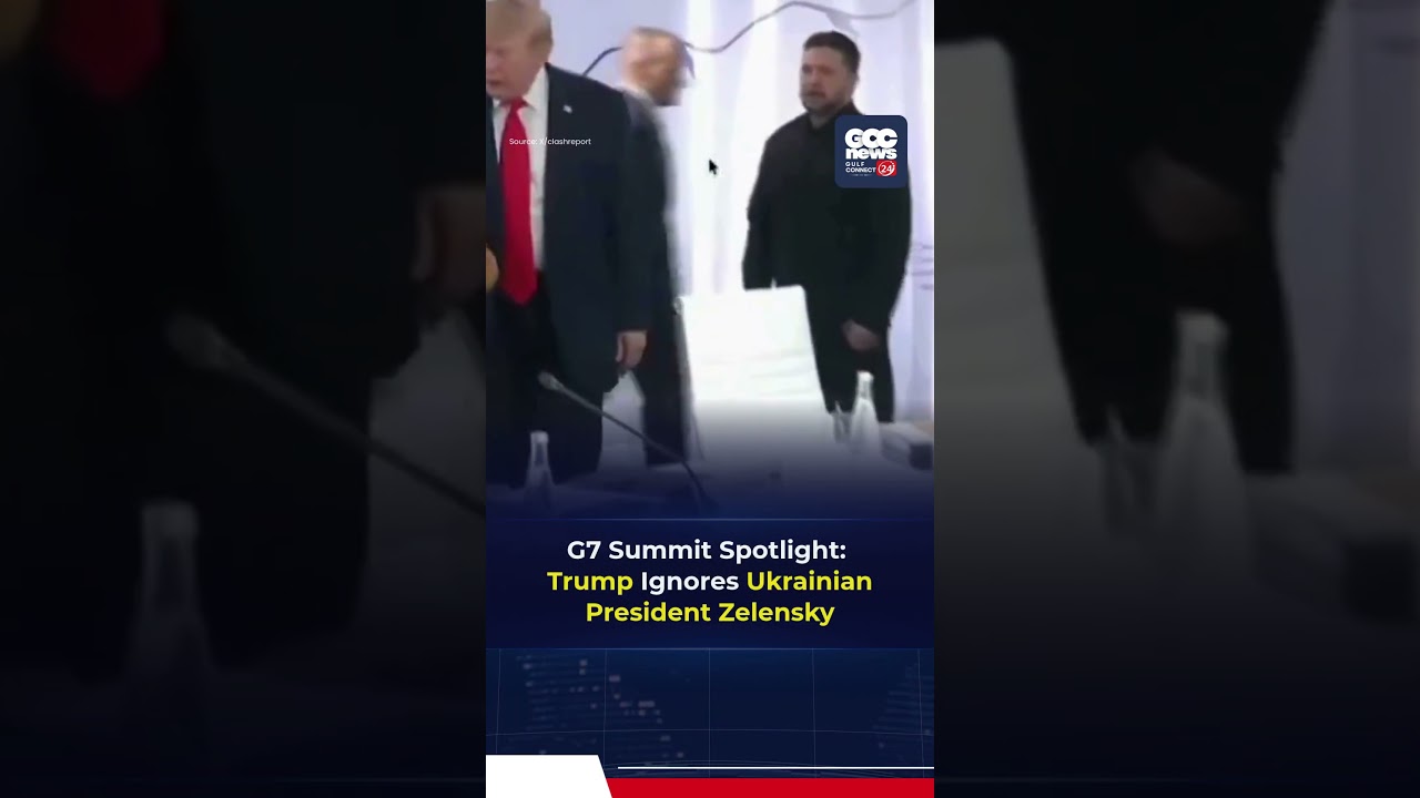 Trump Appears to Ignore Zelensky at G7 Summit | Awkward Diplomatic Moment