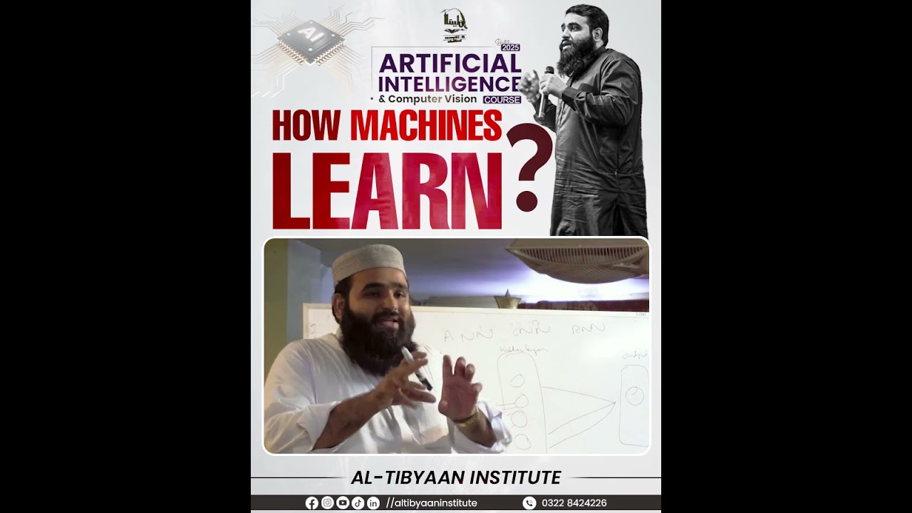 How do machines actually learn?AI & Computer Vision | Engr. Usman Hasan | Al-Tibyaan Institute #ai