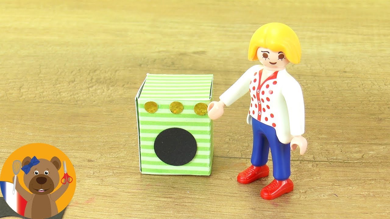 Idée bricolage Playmobil - Machine à laver pour la famille Brie?! Machine à laver DIY