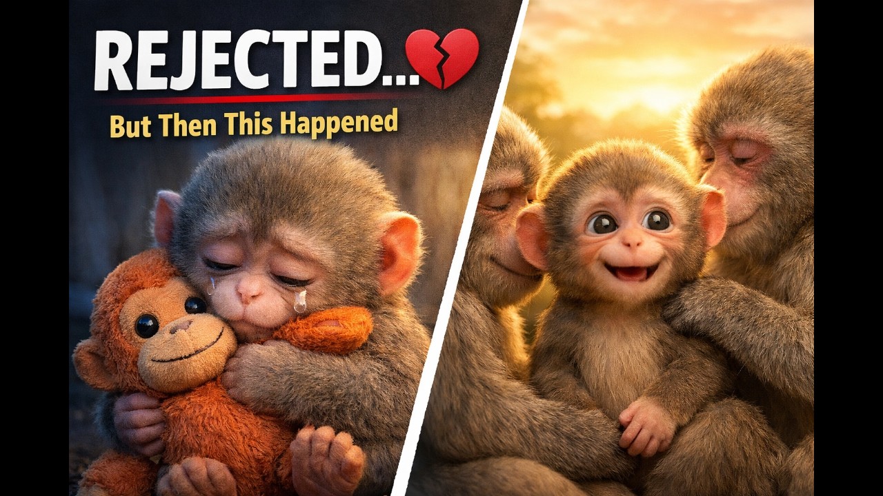 Rejected Baby Monkey Finds His Family Again 🐒❤️