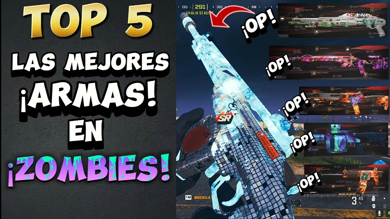✅️TOP 5 ¡LAS MEJORES ARMAS! EN ZOMBIES MW3 (CallofDutyModernWarfare3)