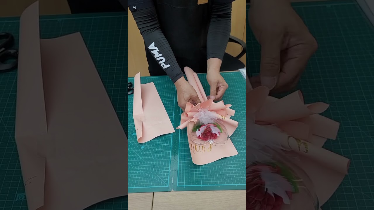 디자인쁘렝땅 손잡이 하트아크릴 꽃다발 만들기
