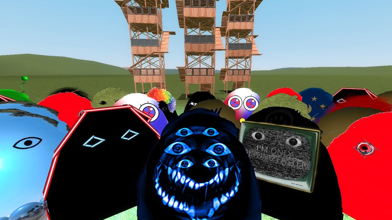Angry Munci Family Vs Towers In Garry's Mod! (Park 51)