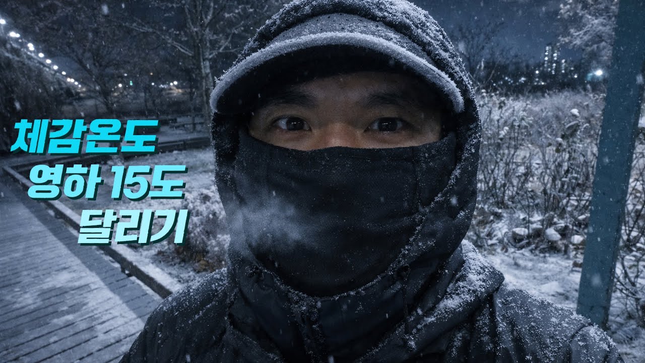 체감온도 -15°C 달리기