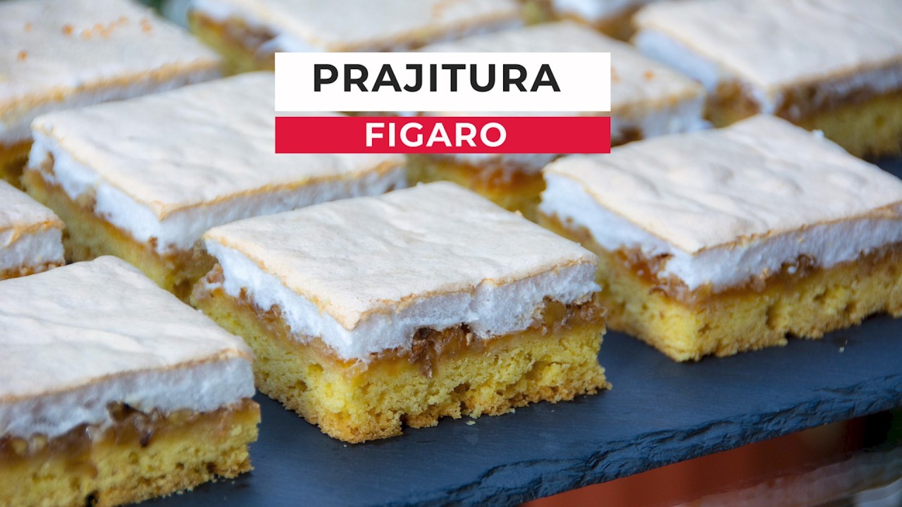 Prajitura Figaro. Prajitura cu bezea și nuci