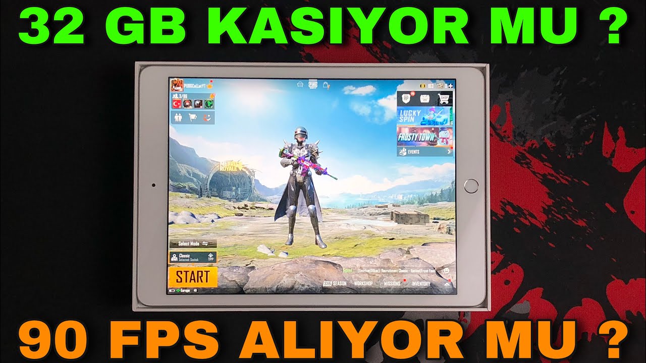 İpad 8. Nesil KUTU AÇILIMI + PUBG MOBİLE TESTİ (32 GB YETERMİ ? + 90 FPS ALIYORMU ?)