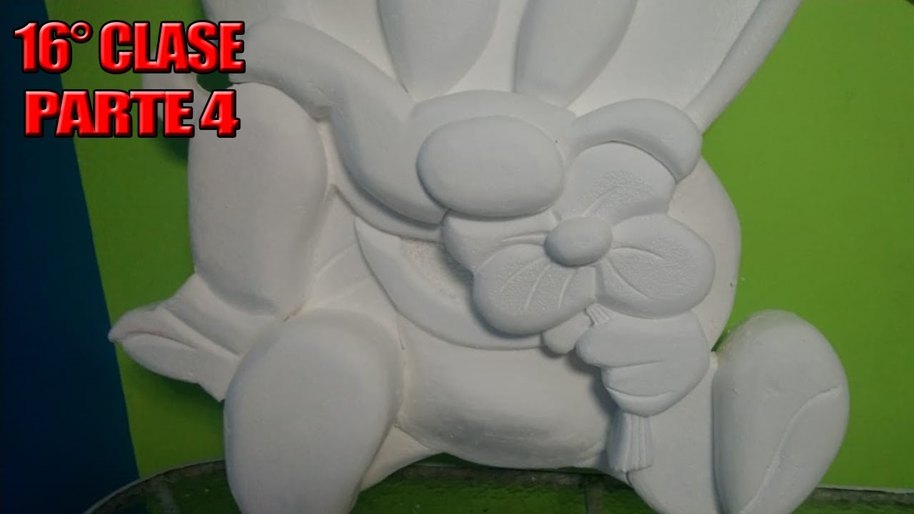 ✔16° CLASE CON SOLANGE (PARTE 4):EMPASTADO Y LIJADO DE FIGURA 2D LA MINNIE BEBE OLIENDO UNA FLOR