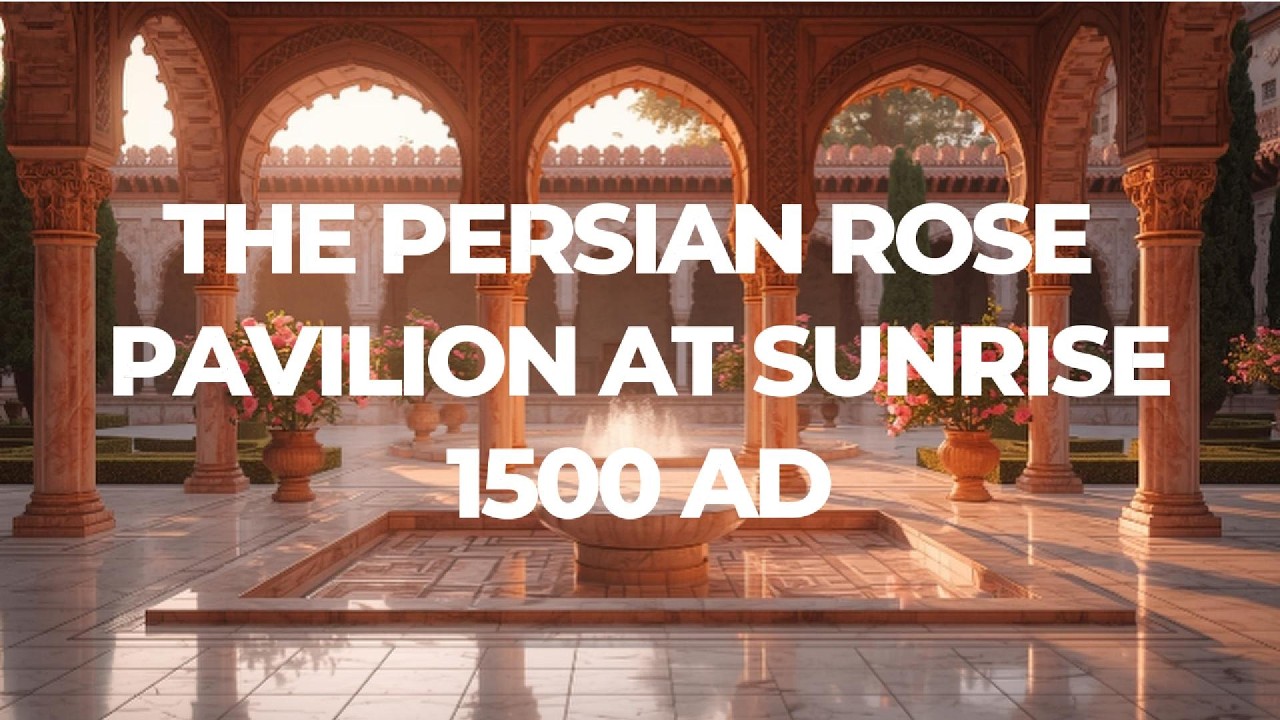 The Persian Rose Pavilion at Sunrise 1500 AD