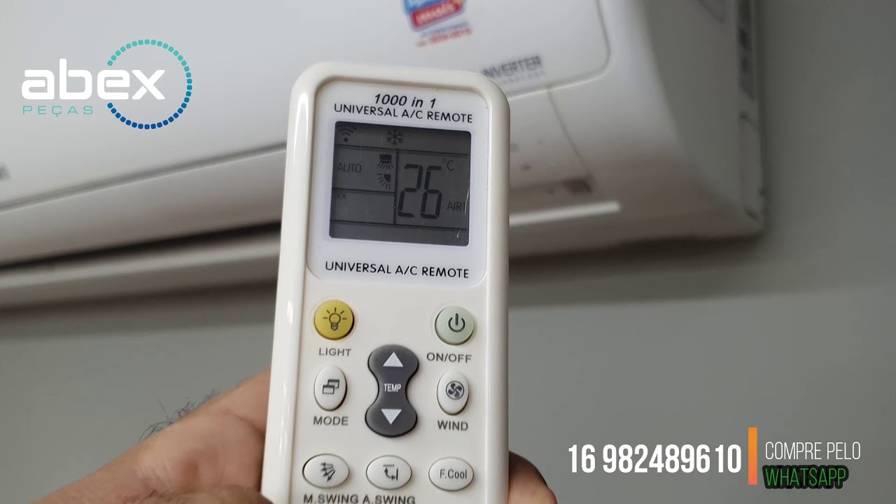 Como Configurar CONTROLE REMOTO universal AR CONDICIONADO - Nosso controle é muito Facil!