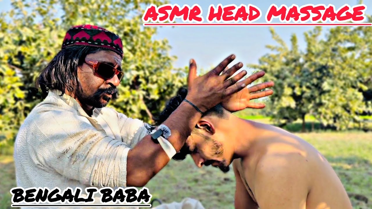 ASMR MASSAGE BY BENGALI BABA | ASMR INSOMNIA THERAPY | HEAD AND BACK MASSAGE WITH CRACKS 