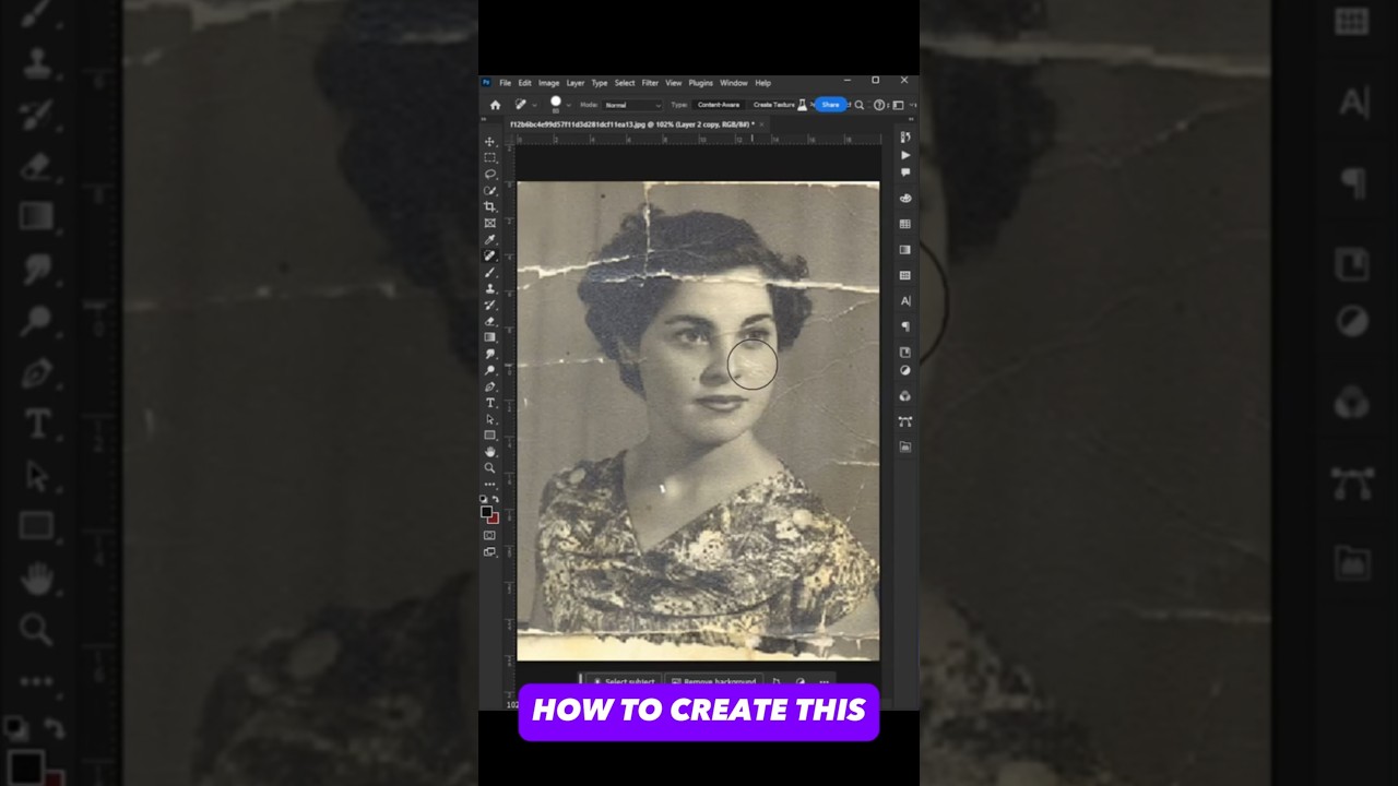 PHOTOSHOP TUTORIAL: Photo Restoration, How to repair and restore damaged Photographs