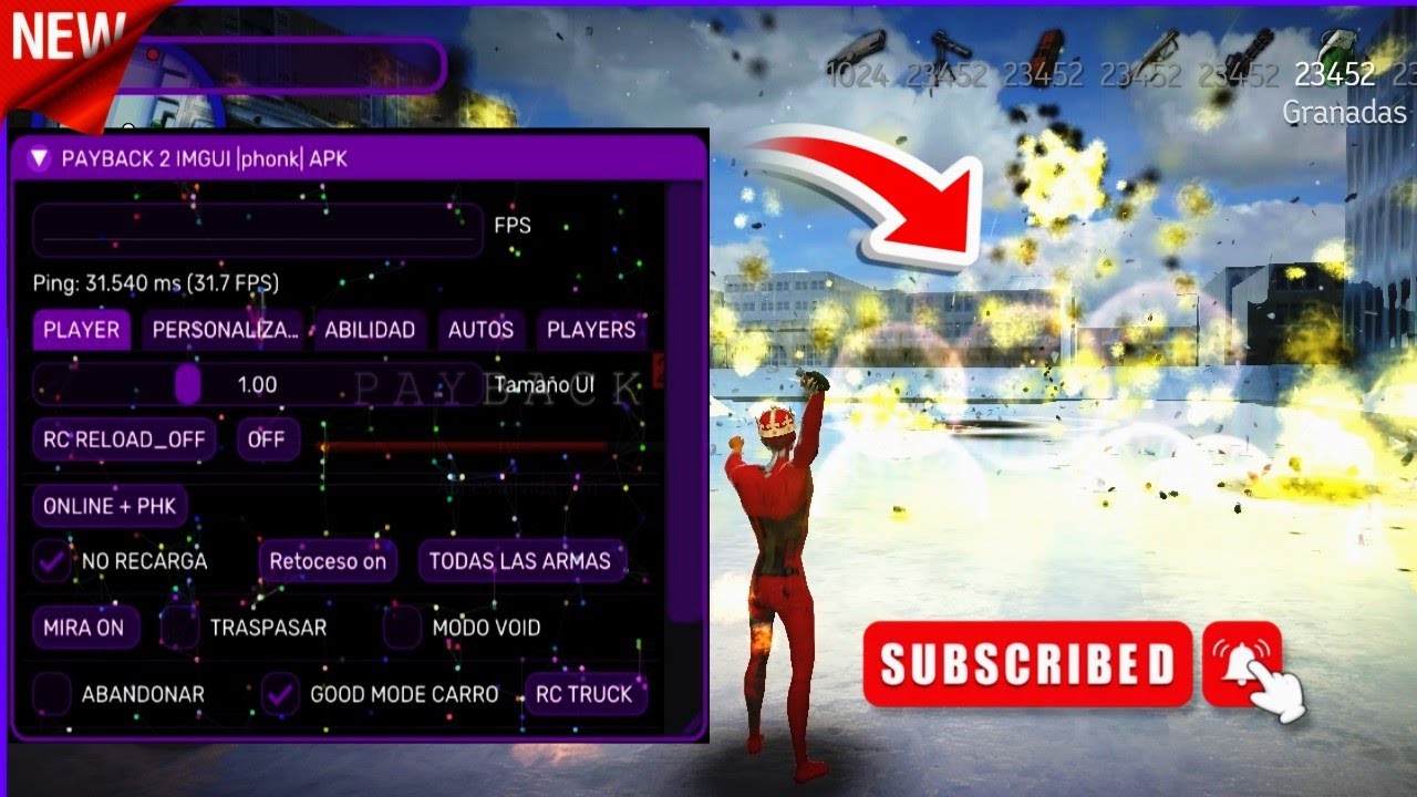 { MOD MENU PB² MULTIPLAYER } ( #payback2  | #hacks )