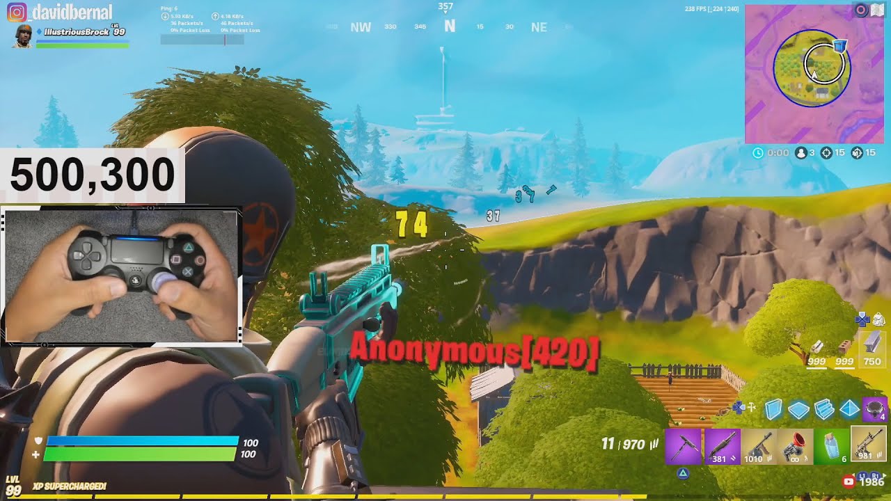 Don't need to see your enemy if you have Aimbot 🤷  | BrockPlaysFortnite