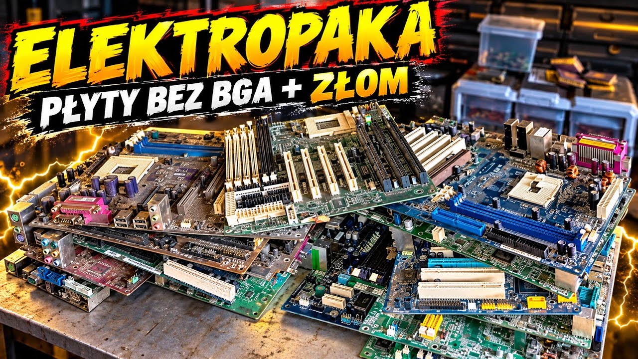 ELEKTROPAKA! Ile policzą za płyty gł&oacute;wne bez BGA i złom elektroniczny? ♻️ Oszabrowane płytki PCB 