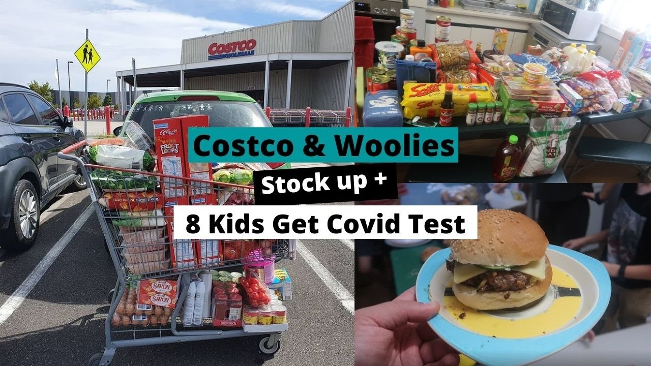 COSTCO & WOOLIES STOCK UP PLUS 8 KIDS GET A COVID TEST | Large Family of 14 Daily Vlog