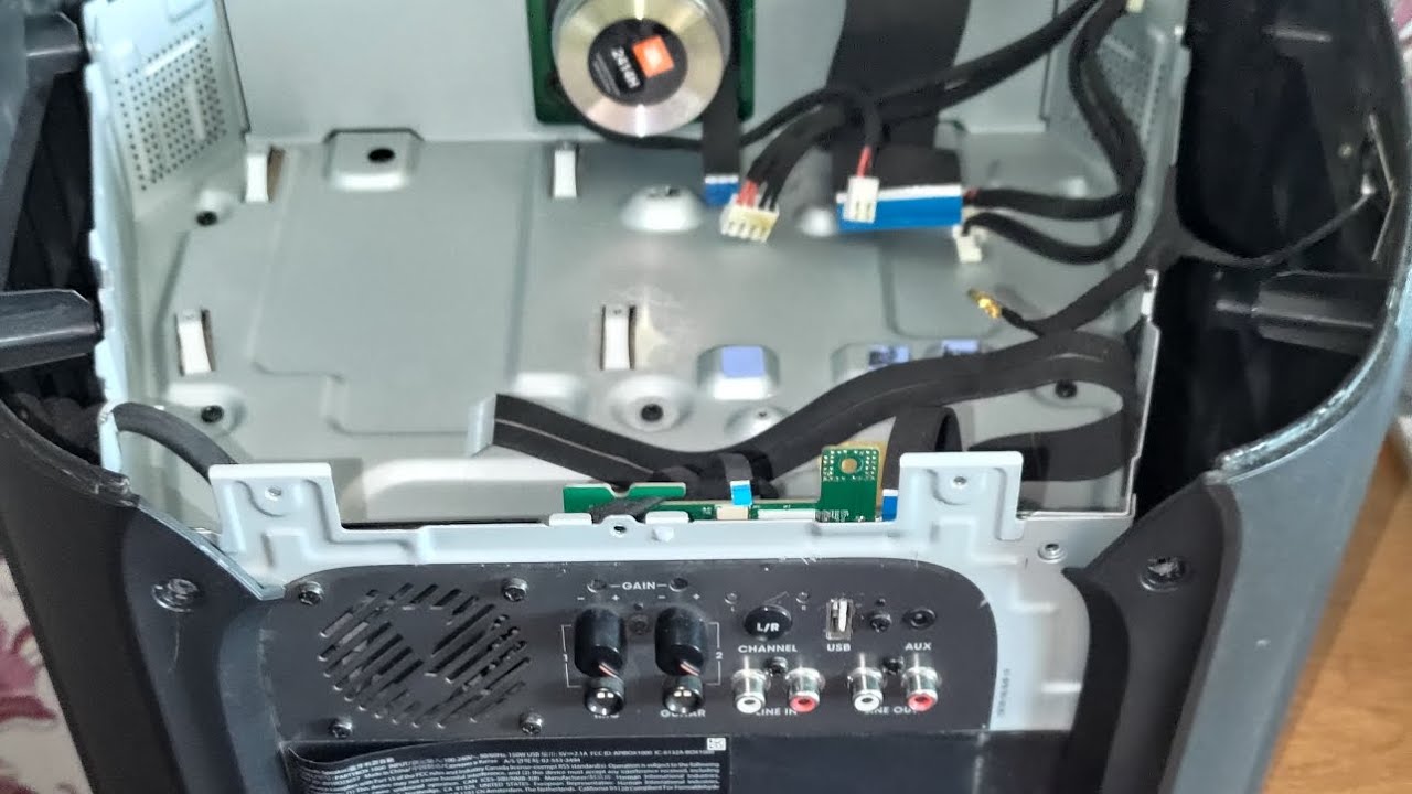 Разбор JBL PARTYBOX 1000 Снятие блока управления и доступ к платам