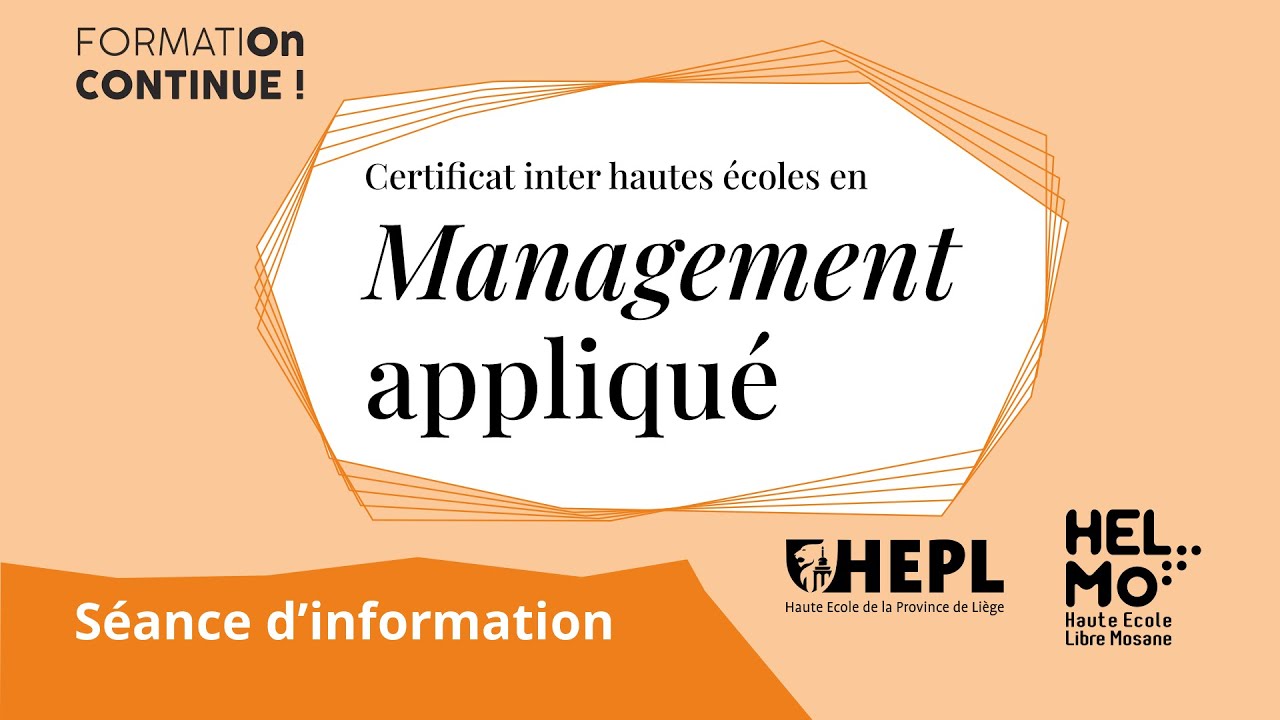 Certificat en Management appliqué : Séance d'information