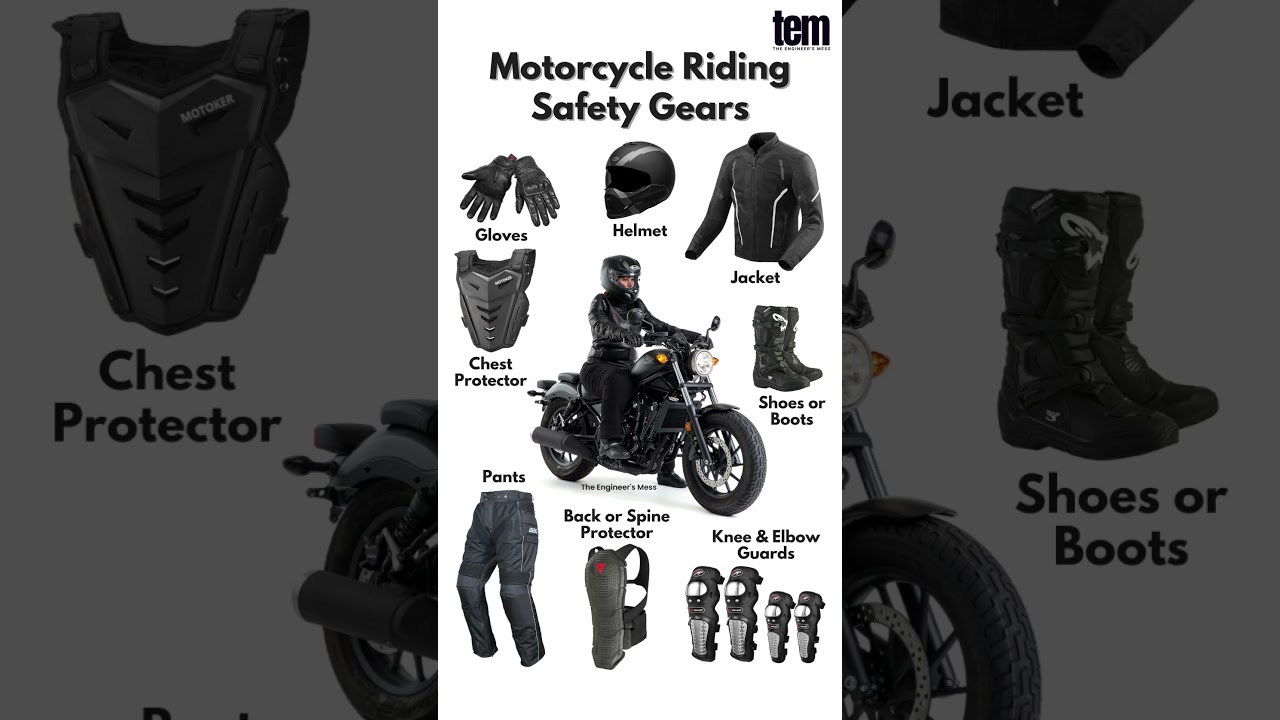 Motorcycle Riding Safety Gears 🔥, Bike Riding Gears #biker #ridinggears #shorts #youtubeshorts