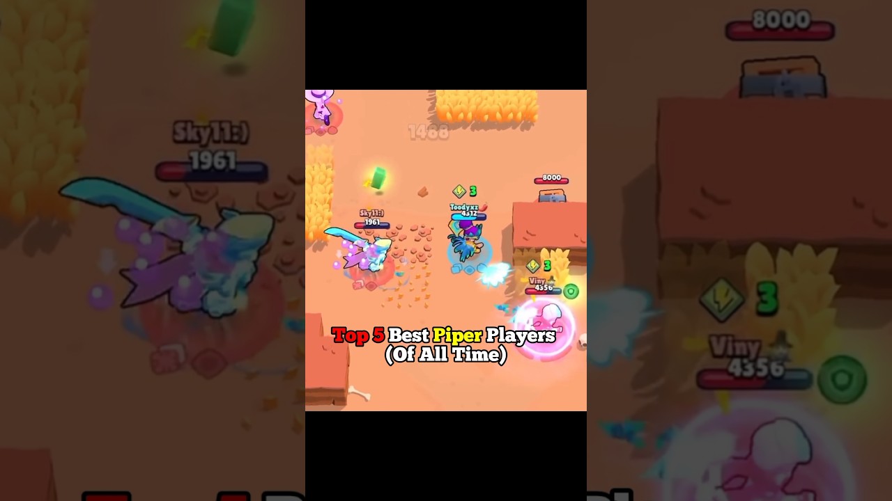 Top 5 Best Piper Players 💀🔥 #shorts #brawlstars #supercell