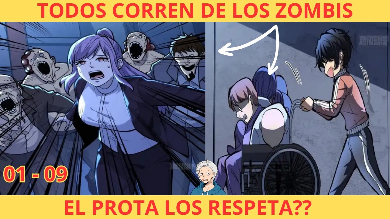 TODOS CORREN DE LOS ZOMBIS PERO EL PROTA LOS RESPETA QUE LOCURA!! // MANHUA 01-09