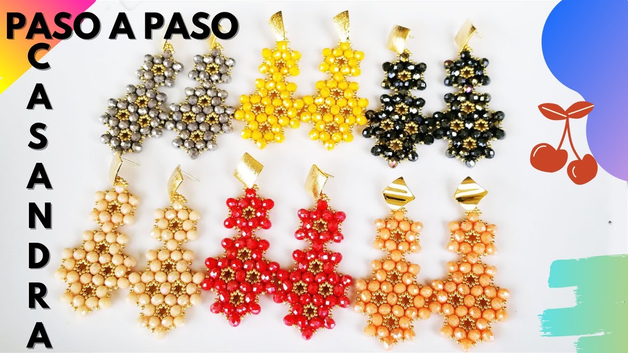 💖 ARETES CASANDRA, PASO A PASO POR @ACCESORIESDESIGN MUY FACILES Y HERMOSOS