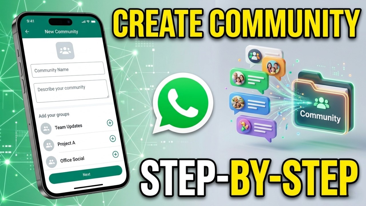 How to Create Community Groups in WhatsApp 📱👥 Setup WhatsApp Community and Organize Multiple Groups