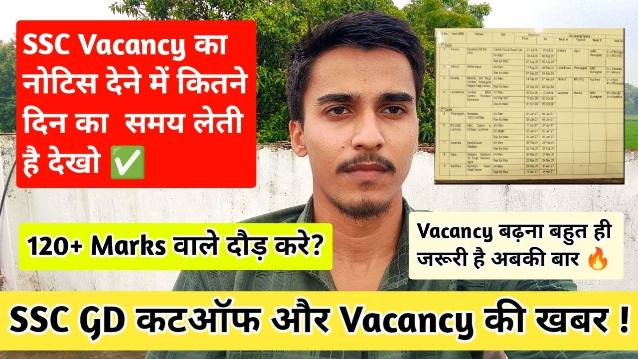 🔥SSC GD 2026 Cutoff | 😱 Vacancy Official Notice Delay? | SSC GD Big Updates | Sushant Vlogs |