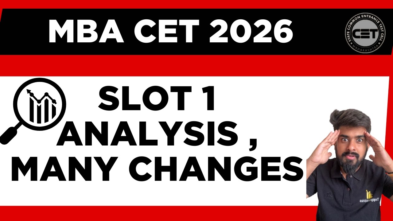 MBA CET SLOT 1 Analysis | The Easiest Slot ? | Big Changes in MBA CET 2026