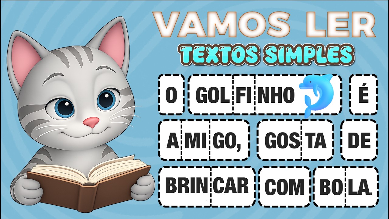 VAMOS LER - Textos Fatiados | Textos simples | Atividade Leitura | 🐋🦈 Animais do Mar🐬🦭