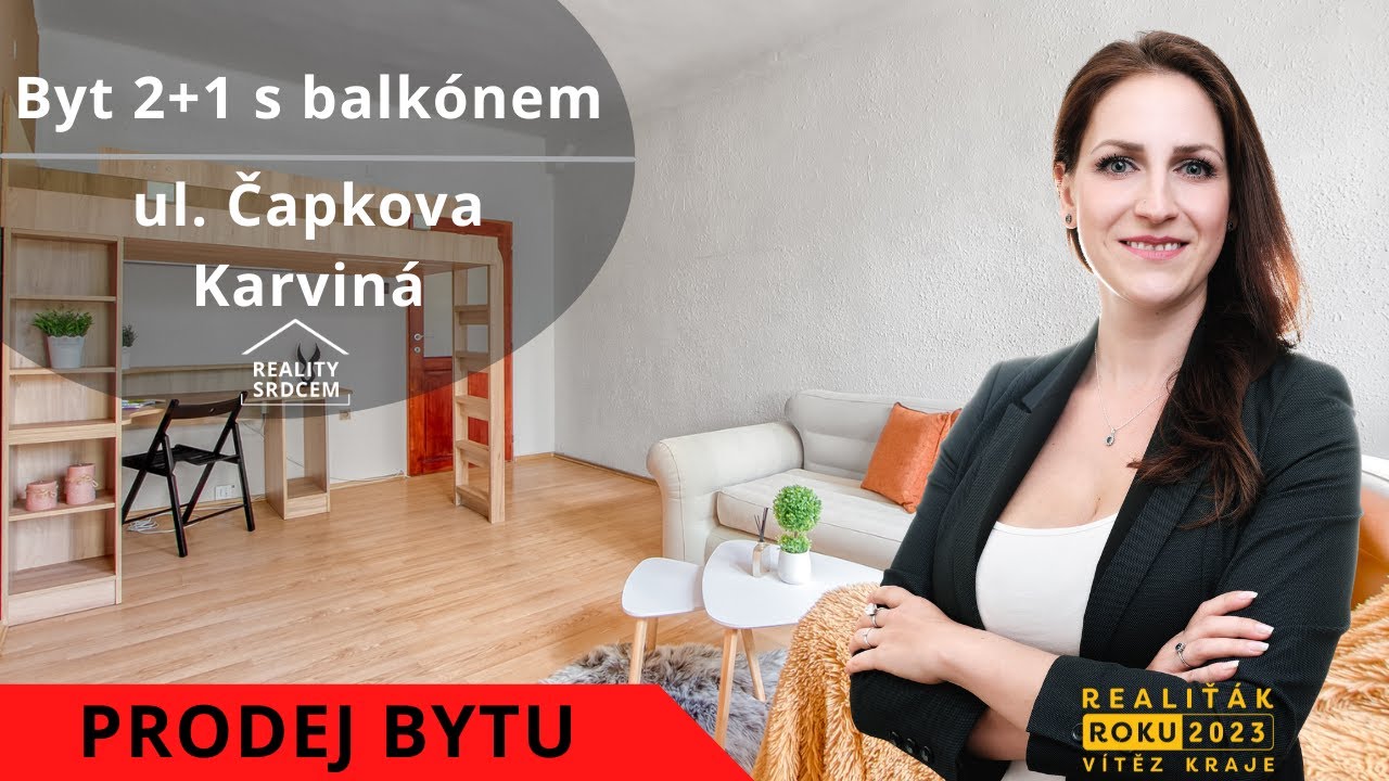Prodej bytu v os. vlast. 2+1/65m2 + balkon + komora ulice Čapkova, Karvin&aacute; - Nov&eacute; město