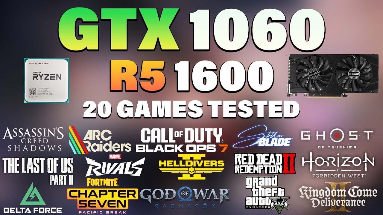 GTX 1060 + Ryzen 5 1600 | Tested 20 Games in 2026 | GTX 1060 Gaming Test